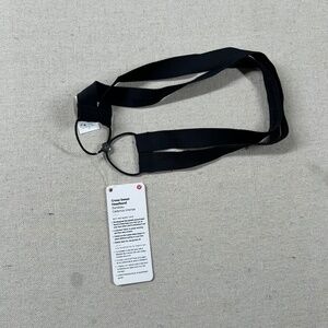 Lululemon Cross Sweat Headband Cadence Intense Athletic Stretch Gym Yoga Black